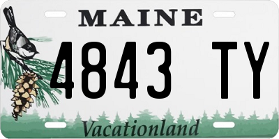 ME license plate 4843TY