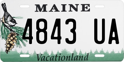 ME license plate 4843UA