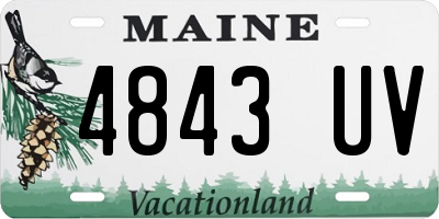 ME license plate 4843UV