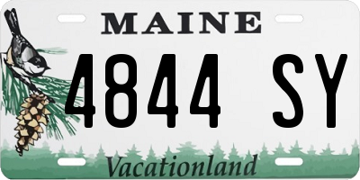 ME license plate 4844SY