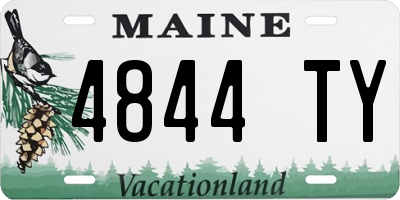 ME license plate 4844TY
