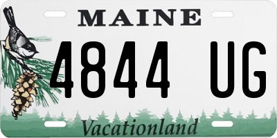 ME license plate 4844UG