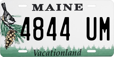 ME license plate 4844UM