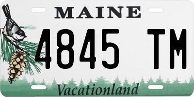ME license plate 4845TM