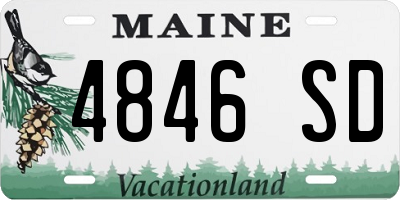 ME license plate 4846SD