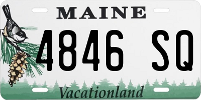 ME license plate 4846SQ