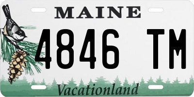 ME license plate 4846TM