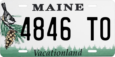 ME license plate 4846TO