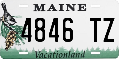 ME license plate 4846TZ