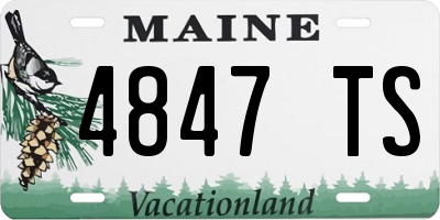ME license plate 4847TS