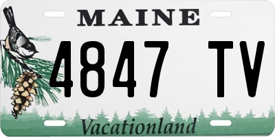 ME license plate 4847TV