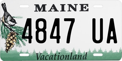 ME license plate 4847UA