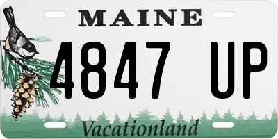 ME license plate 4847UP