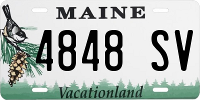ME license plate 4848SV