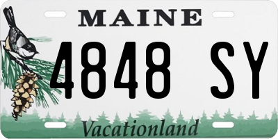 ME license plate 4848SY