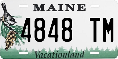 ME license plate 4848TM