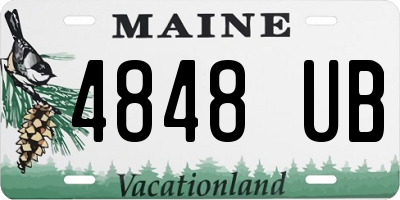 ME license plate 4848UB