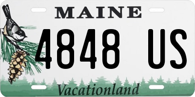 ME license plate 4848US