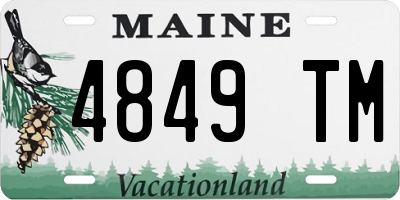 ME license plate 4849TM