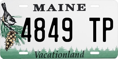 ME license plate 4849TP