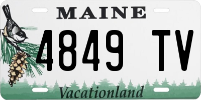 ME license plate 4849TV