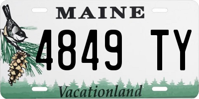 ME license plate 4849TY