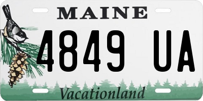 ME license plate 4849UA