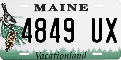 ME license plate 4849UX