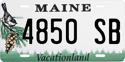 ME license plate 4850SB