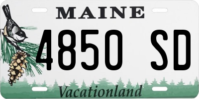 ME license plate 4850SD