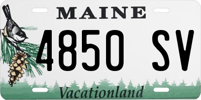 ME license plate 4850SV