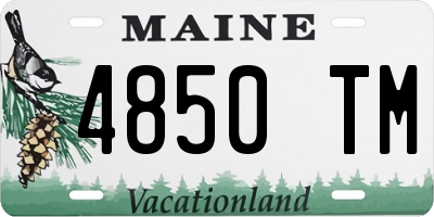 ME license plate 4850TM