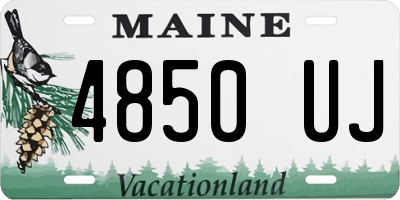 ME license plate 4850UJ