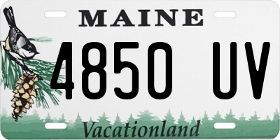 ME license plate 4850UV