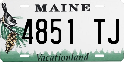 ME license plate 4851TJ
