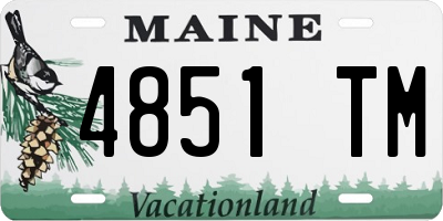 ME license plate 4851TM