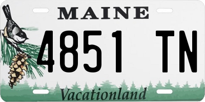 ME license plate 4851TN
