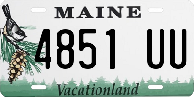 ME license plate 4851UU