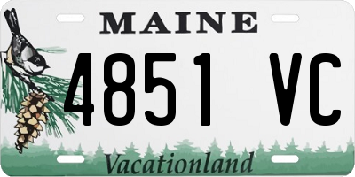 ME license plate 4851VC