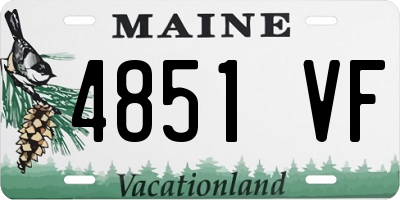 ME license plate 4851VF