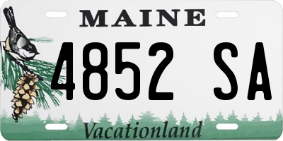 ME license plate 4852SA