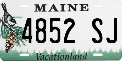 ME license plate 4852SJ