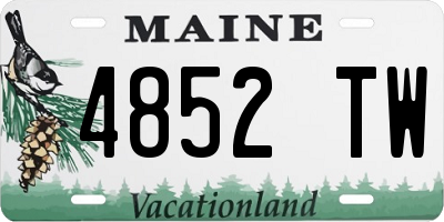 ME license plate 4852TW
