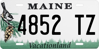 ME license plate 4852TZ