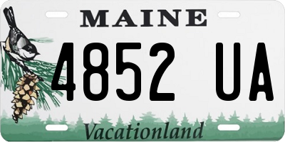 ME license plate 4852UA