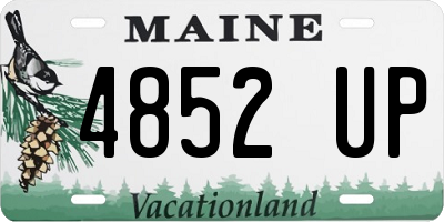 ME license plate 4852UP