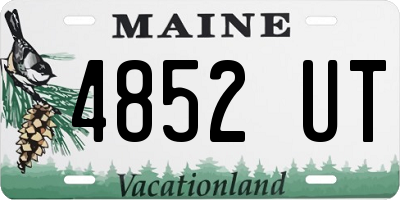 ME license plate 4852UT