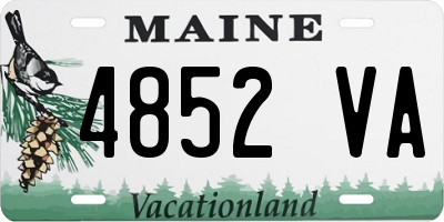 ME license plate 4852VA