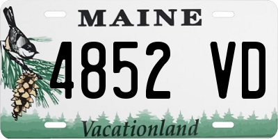 ME license plate 4852VD