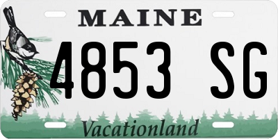 ME license plate 4853SG